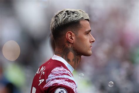 West Ham United Striker Gianluca Scamacca Makes His Way To The Field Read West Ham