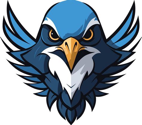 Blue Bird Mascot With Spread Wings 49425166 Vector Art At Vecteezy