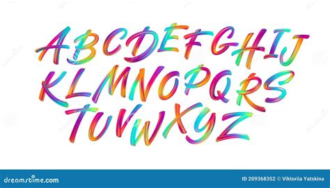 Lettering Latin Alphabet Poster Vector Illustration
