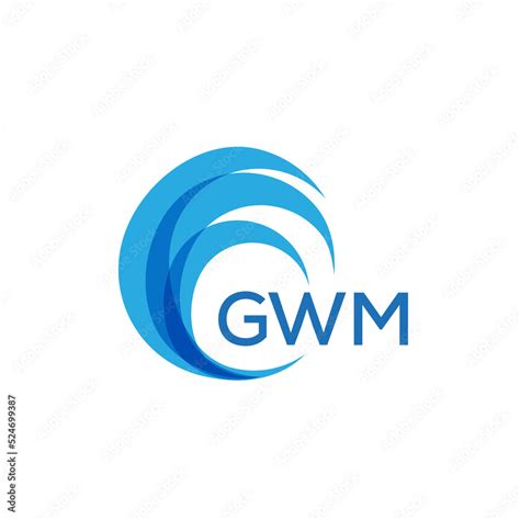 Gwm Letter Logo Gwm Blue Image On White Background Gwm Monogram Logo