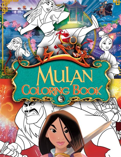 Buy Mulan Coloring Book 60 One Sided Coloring Pages Featuring Stunning