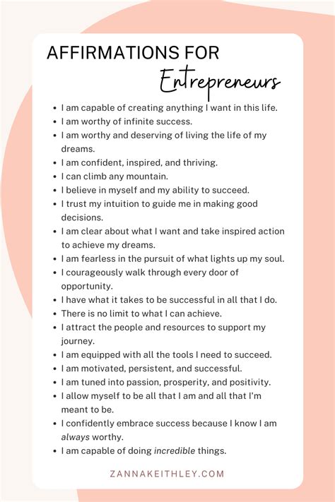 Positive Affirmations For Entrepreneurs