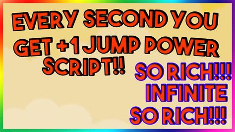 Roblox New Every Second You Get Jump Power Script Exploit Gui