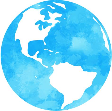 Globe World Map Watercolor Painting 12597185 PNG