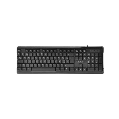 TECLADO UNNO TECHNO KB6701BK USB ESPA OL NEGRO 202388 PCMATPLUS