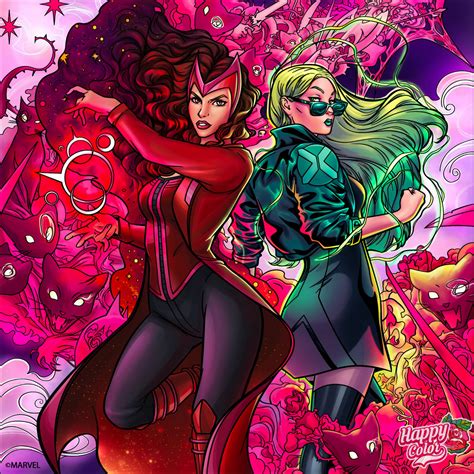 Happy Colour Scarlet Witch And Lorna Dane By Mdwyer5 On Deviantart