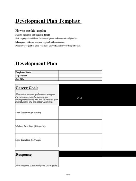 Career Development Plan Template 1 | PDF