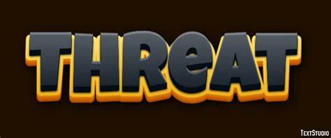 Threat Text Effect And Logo Design Word