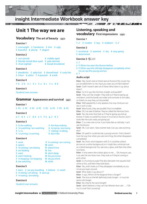 Insightintermediateworkbookanswerkey Insight Intermediate