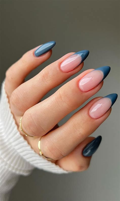 25 Gorgeous Blue Nails French Tips And Subtle Paint Nails