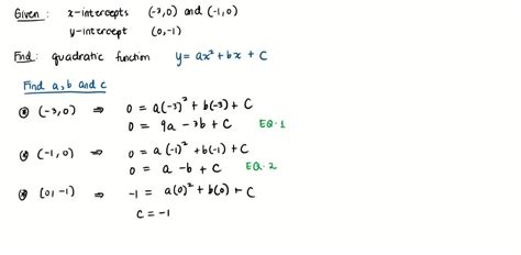 How To Solve For Y Intercept In Quadratic Equations Tessshebaylo