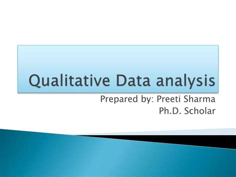 Qualitative Data Analysis Ppt