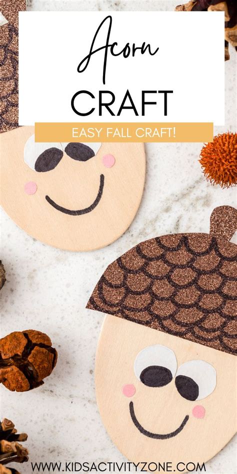 Easy Acorn Craft for kids! It's the perfect fall craft idea. Create ...