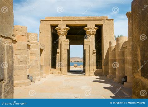 Temple of Philae, Temple of Isis Stock Image - Image of rock ...