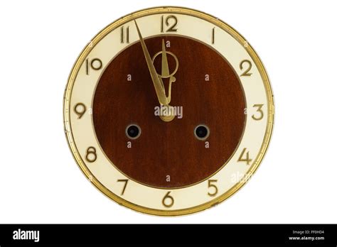 Old Vintage Clock Face Isolated On White Background Stock Photo Alamy