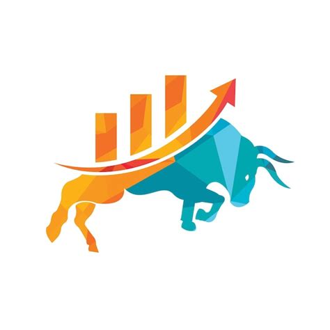 Premium Vector Financial Bull Logo Design Trade Bull Chart Finance Logo