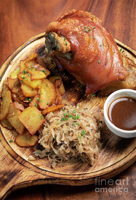 Schweinshaxe Traditional German Pork Knuckle With Sauerkraut And Photograph By Jm Travel