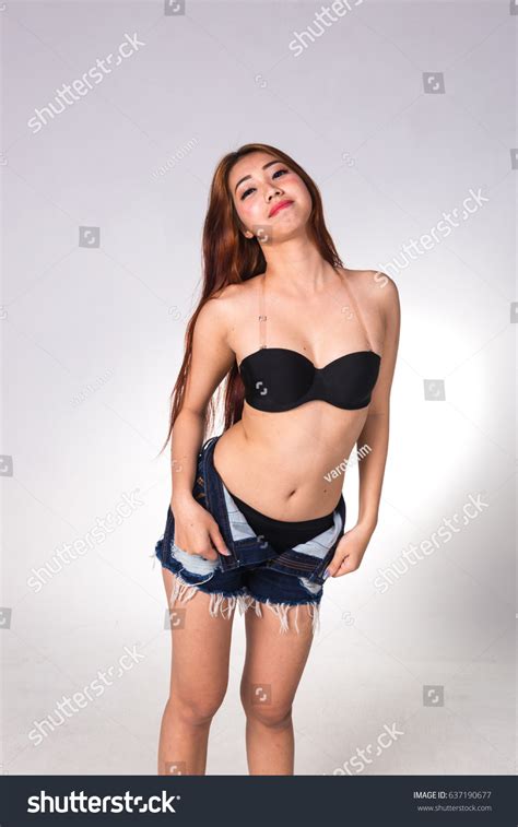 Sexy Asian Woman White Lingerie On Stock Photo Shutterstock