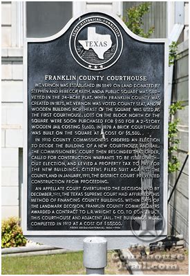 Franklin County Courthouse - Mount Vernon, Texas - Photograph Page 3