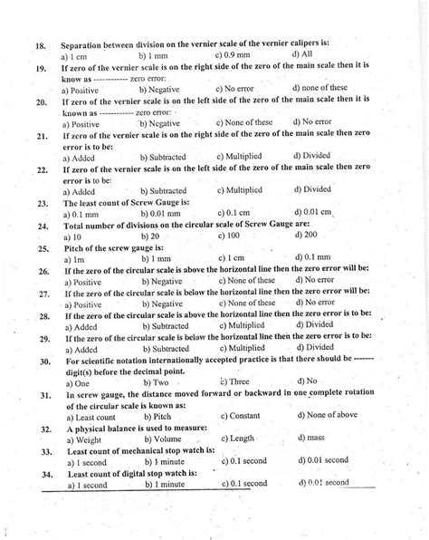 Solution Th Class Physics Notes Chapter Physical Quantities And