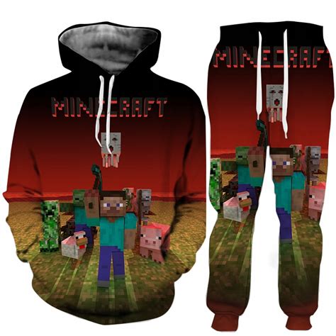 DRES 3D MINECRAFT BLUZA SPODNIE ROZMIARY WZORY 14971304983 Allegro Pl