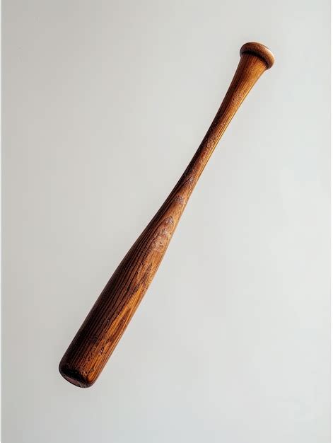 Premium Photo Vintage Wooden Baseball Bat On White Backgroundxa