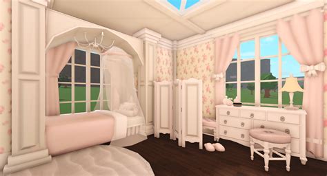 A Bedroom With Pink Curtains And White Furniture