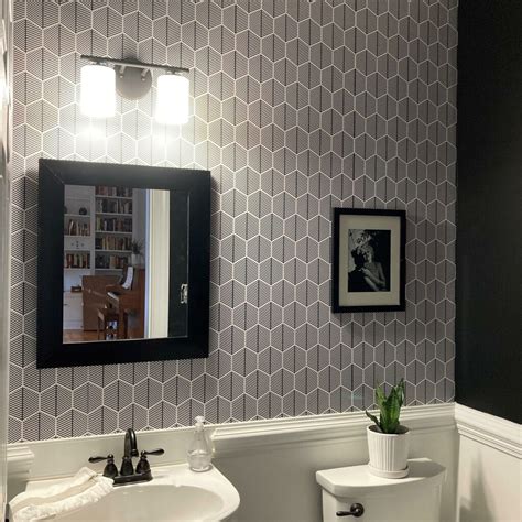 Transform Your Bathroom using Peel & Stick Wallpaper - Fancy Walls