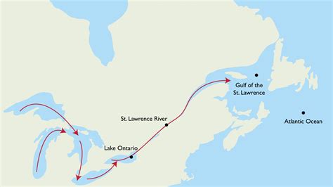 Saint Lawrence Seaway On World Map