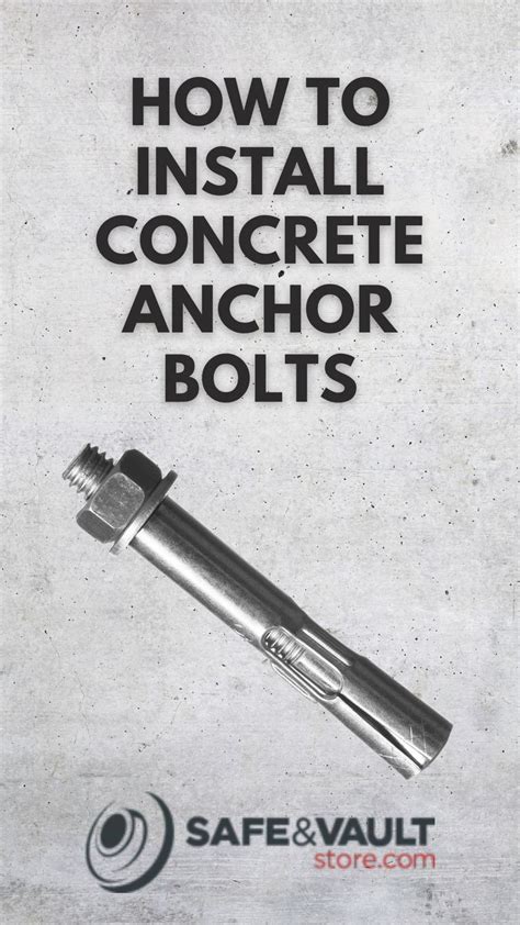 How To Install Concrete Anchor Bolts Concrete Anchors Concrete