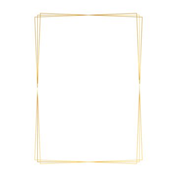 Rectangle Golden Frame Border PNG Vector PSD And Clipart With