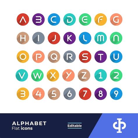 Premium Vector Flat Alphabet Icon