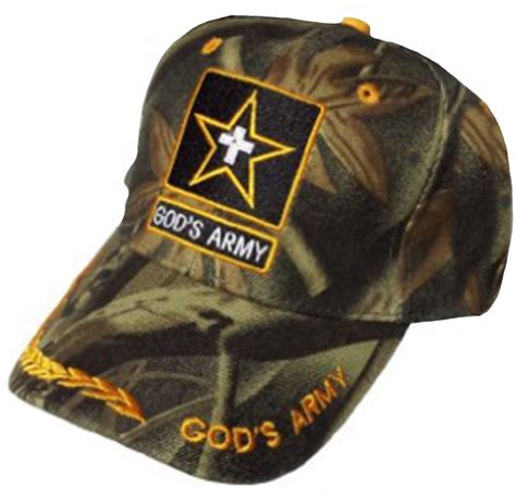 Christian Baseball Cap Gods Army Camouflage Religious Hat Adjustabl