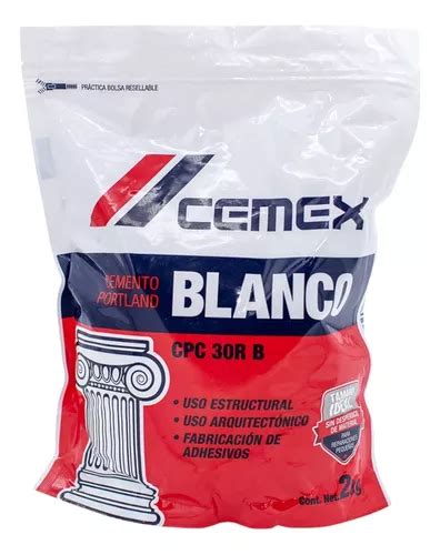 Cemento Blanco Porland Cpc 30r Reparador Grietas 2kg Cemex