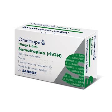 Omnitrope Somatropina Mg Ml Sandoz Caja X Cartucho