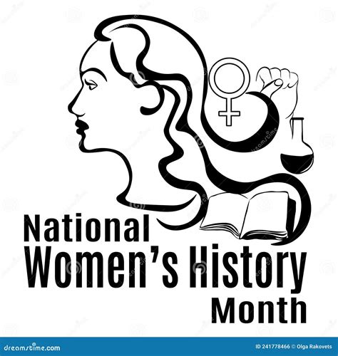 National Womens History Month Idea For Poster Banner Flyer Leaflet Or Postcard Stock Vector