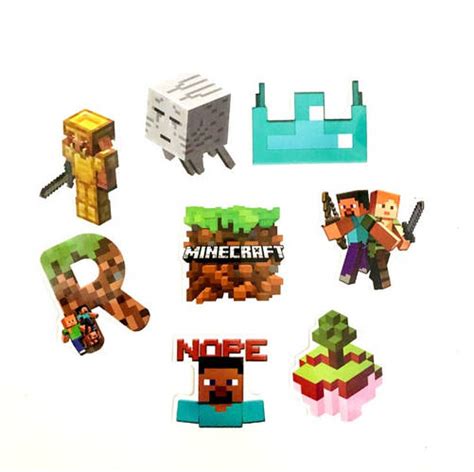 Набор виниловых наклеек стикеров Стикерпак Minecraft Майнкрафт Игра ...