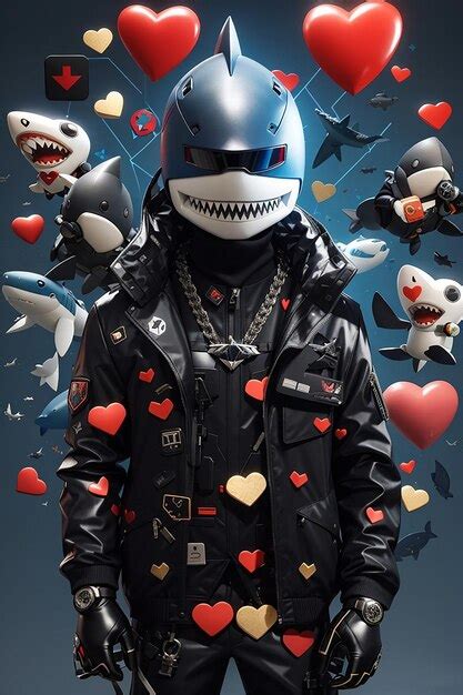 Premium Ai Image Gangster Ai Avatar With Heart Background