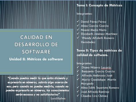 Unidad Ii M Tricas De Software Calidad Desarrollo Software