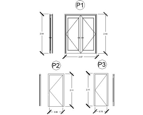 Door Elevation Dwg File Cadbull