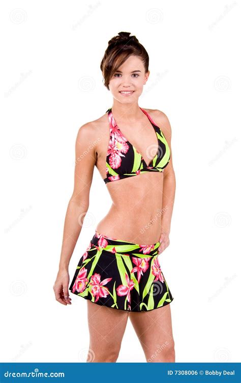 Femme De Brunette De Bikini Photo Stock Image Du Brune Bain 7308006