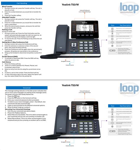 Yealink T53 Quick Resource Guide Loop Communications