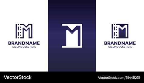 Letter M Technology Logo Suitable For Business Vector Image