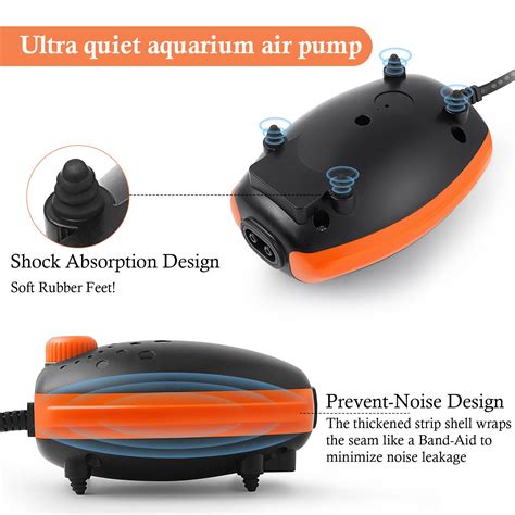 Snapklik Hitop W Adjustable Aquarium Air Pump Dual Outlets