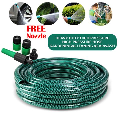 PVC Heavy Duty Garden Hose With Free Water Hose Nozzle For Gardening