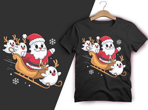 Christmas Santa Sleigh Ghost Reindeer. Graphic by Trendy Creative ...