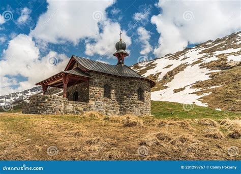 Historic Stone Chapel At The Top Of Klausenpass Bruder Klaus Kapelle