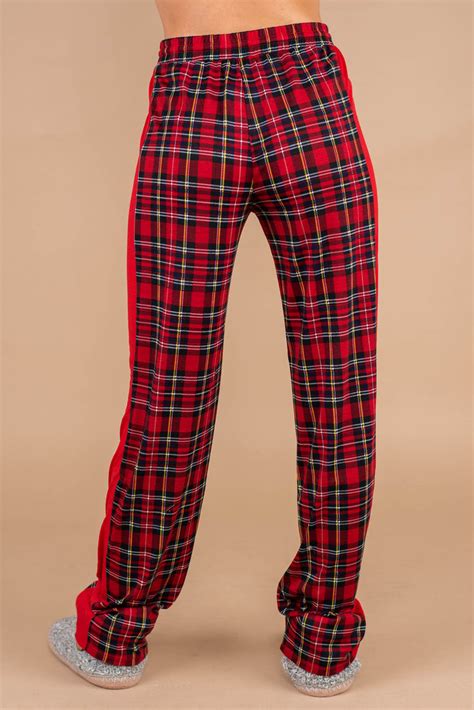 Festive Plaid Red Pajama Pants Lounge Wear Shop The Mint