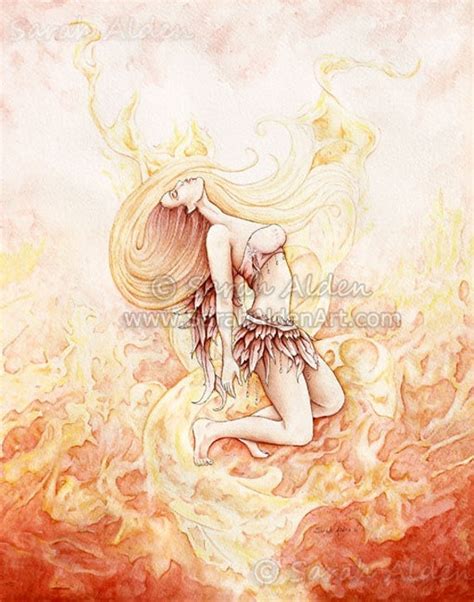 Phoenix Fairy Fantasy Art Fire Print Phoenix Art Phoenix