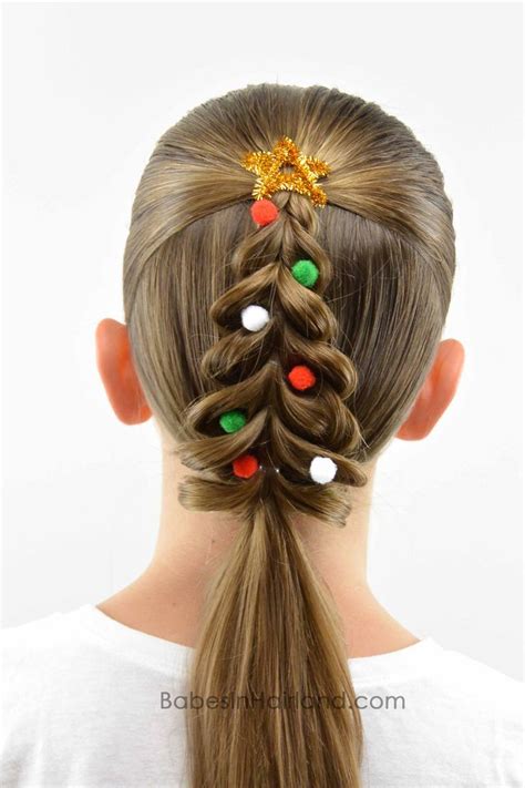 Christmas Tree Pull Through Braid Babes In Hairland Wacky Hair